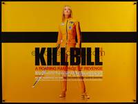 8f251 KILL BILL: VOL. 1 DS British quad '03 Quentin Tarantino, full-length Uma Thurman with katana!