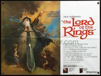 8f257 LORD OF THE RINGS British quad '78 J.R.R. Tolkien classic, Bakshi, Tom Jung fantasy art!