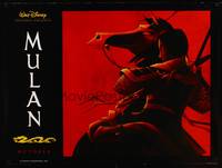 8f264 MULAN DS teaser British quad '98 Walt Disney Ancient China cartoon, armor on horseback!
