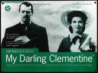 8f265 MY DARLING CLEMENTINE British quad R90s John Ford directed, Henry Fonda, Cathy Downs!