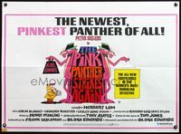 8f276 PINK PANTHER STRIKES AGAIN British quad '76 Peter Sellers is Inspector Clouseau, T.W. art!