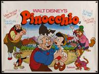 8f277 PINOCCHIO British quad R78 Disney classic cartoon about a wooden boy who wants to be real!