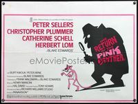 8f282 RETURN OF THE PINK PANTHER British quad '75 Peter Sellers as Inspector Jacques Clouseau!