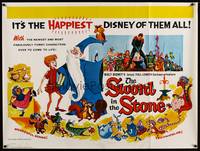 8f303 SWORD IN THE STONE British quad R76 Disney's cartoon story of young King Arthur & Merlin!