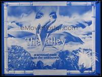 8f309 VALLEY OBSCURED BY CLOUDS blue British quad '72 special wilding poster with different tagline