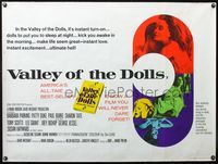 8f312 VALLEY OF THE DOLLS British quad '67 sexy Sharon Tate, from Jacqueline Susann novel!