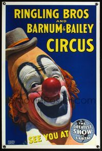 8f017 RINGLING BROS & BARNUM & BAILEY CIRCUS circus poster 1950s Maxwell Frederic Coplan art!