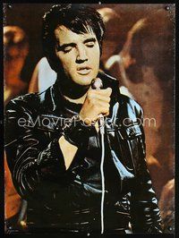 8f469 ELVIS PRESLEY commercial poster '60s great image of the King in leather!