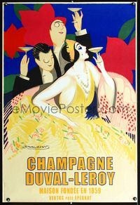 8f061 CHAMPAGNE DUVAL-LEROY French '99 cool art of high society by Mauzan!