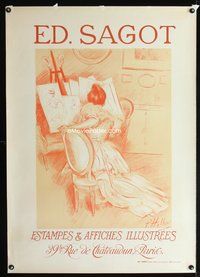 8F060 EDITION SAGOT-ESTAMPES & AFFICHES ILLUSTRES French 30x42 1899 Sagot Gallery, Paul Helleu art!