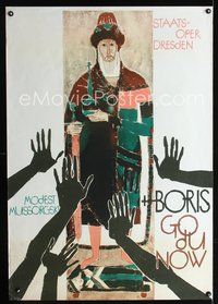 8f082 BORIS GODUNOV East German stage play poster 1967 the opera by Modest Mussorgsky!