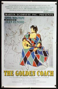 8f360 GOLDEN COACH special poster R92 Anna Magnani, directed by Jean Renoir, Hurel art!