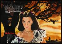 8f140 GONE WITH THE WIND Japanese 29x41 R71 close-up of pretty Vivien Leigh!