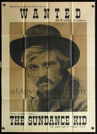 8f124 BUTCH CASSIDY & THE SUNDANCE KID Japanese '69 Robert Redford, cool wanted design!