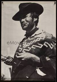 8f464 CLINT EASTWOOD commercial poster '70s cool close-up as the man with no name!