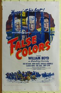 8f357 FALSE COLORS special 28x44 R40s William Boyd as Hopalong Cassidy