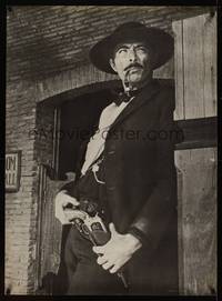 8f470 LEE VAN CLEEF English commercial poster '70 cool image of gunslinger Cleef smoking a pipe!