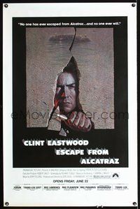 8f378 ESCAPE FROM ALCATRAZ half subway '79 art of Clint Eastwood by Lettick!