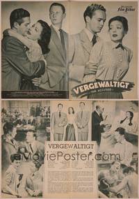 8g182 ACCUSED German program '49 great different images of sexy Loretta Young & Bob Cummings!