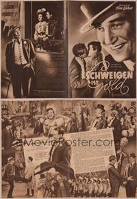 8g211 LE SILENCE EST D'OR German program '48 Maurice Chevalier in Rene Clair's Man About Town!