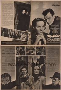 8g227 THIRD MAN German program '49 Orson Welles, Cotten & Valli, classic noir, different images!