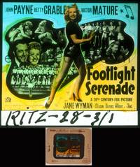 8g038 FOOTLIGHT SERENADE glass slide '42 sexy full-length Betty Grable, John Payne, Victor Mature