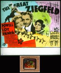 8g050 GREAT ZIEGFELD glass slide '36 great image of William Powell, Luise Rainer & Myrna Loy!