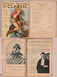 8g089 MOTION PICTURE CLASSIC magazine January 1931, art of cowgirl Jeanette Loff by Marland Stone!