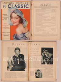 8g093 MOTION PICTURE CLASSIC magazine May 1931, art of young Maureen O'Sullivan by Marland Stone!