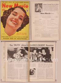 8g108 NEW MOVIE MAGAZINE magazine December 1933, art of pretty Norma Shearer by Clarke Moore!