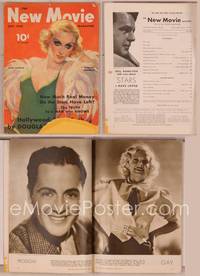 8g103 NEW MOVIE MAGAZINE magazine July 1933, art of sexy Carole Lombard by Edward L. Chase!