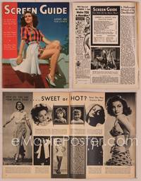 8g116 SCREEN GUIDE magazine August 1939, full-length sexy Joan Bennett showing off her legs!