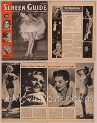 8g109 SCREEN GUIDE magazine January 1939, was Claudette Colbert's dance too sexy!