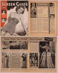 8g111 SCREEN GUIDE magazine March 1939, super close up of barely dressed sexy Joan Blondell!