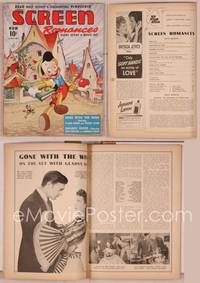 8g121 SCREEN ROMANCES magazine January 1940, wonderful art of Pinocchio & Jiminy Cricket!