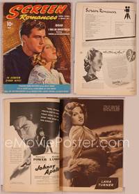 8g125 SCREEN ROMANCES magazine May 1940, art of pretty Zorina & Richard Greene by Earl Christy!