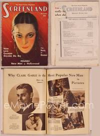 8g080 SCREENLAND magazine December 1931, cool art of Dolores Del Rio by Edward L. Chase!