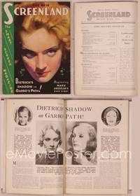 8g071 SCREENLAND magazine March 1931, cool super close up art of Marlene Dietrich by Thomas Webb!