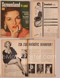 8g087 SCREENLAND magazine March 1954, close up of sexy Jane Russell from The French Line!