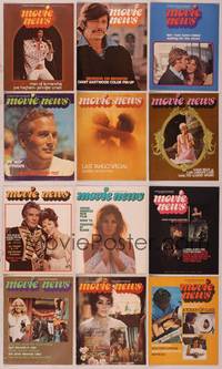 8g006 LOT OF MOVIE NEWS MAGAZINES 12 Australian mags January to December 1973, Raquel, Newman + more