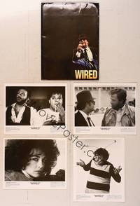 8g181 WIRED presskit '89 John Belushi Biography, cool image of Michael Chiklis as Blues Brother!