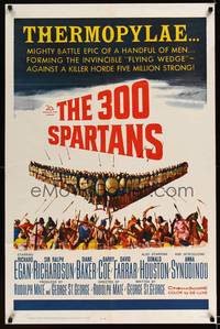 8h012 300 SPARTANS 1sh '62 Richard Egan, the mighty battle of Thermopylae!