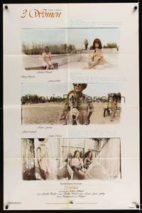 8h011 3 WOMEN 1sh '77 directed by Robert Altman, Shelley Duvall, Sissy Spacek, Janice Rule