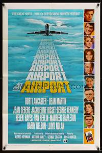 8h024 AIRPORT int'l 1sh '70 Burt Lancaster, Dean Martin, Jacqueline Bisset, Jean Seberg!