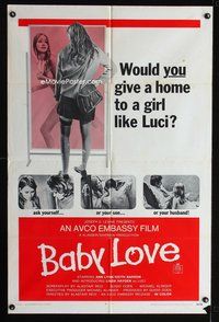 8h063 BABY LOVE 1sh '69 would you give a home to a girl like Luci, a BAD girl!