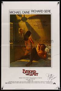 8h077 BEYOND THE LIMIT signed 1sh '83 by Richard Gere, Michael Caine, art by Richard Amsel!
