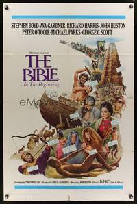 8h078 BIBLE 1sh '67 La Bibbia, John Huston as Noah, Stephen Boyd as Nimrod, Ava Gardner as Sarah!