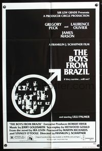 8h113 BOYS FROM BRAZIL 1sh '78 Gregory Peck is a Nazi on the run from Laurence Olivier!