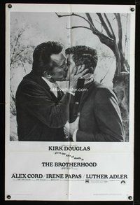 8h130 BROTHERHOOD 1sh '68 Kirk Douglas gives the kiss of death to Alex Cord!