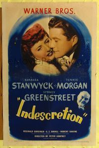 8h182 CHRISTMAS IN CONNECTICUT Span/US 1sh '45 Barbara Stanwyck, Dennis Morgan, Indescretion!